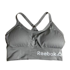 Reebok Women’s Gray Racerback Athletic Wear Sports Bra